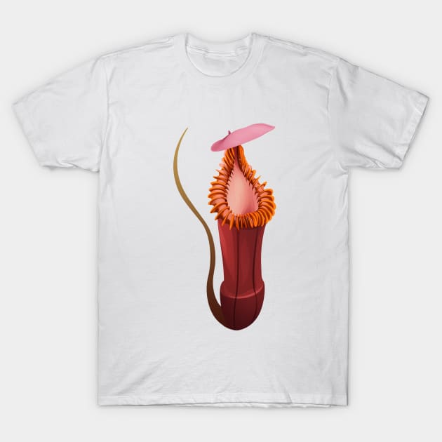 Botany Carnivorous pitcher plant Nepenthes Edwardsiana T-Shirt by Venus Fly Trap Shirts